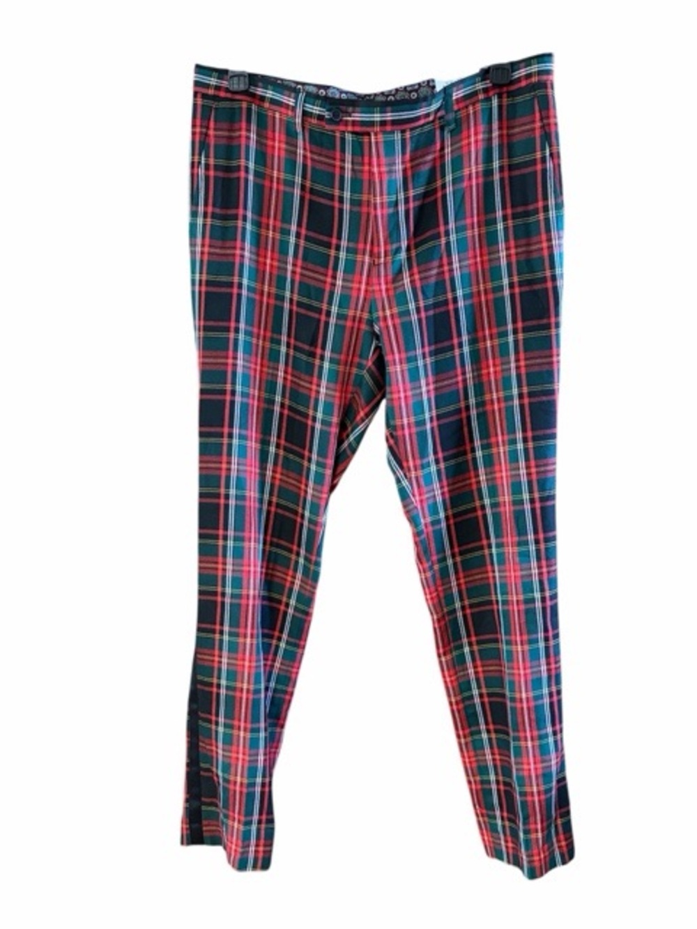 Paisley & Gray Tartan Plaid Tuxedo Stripe Men’s Slim Fit Pants NWT